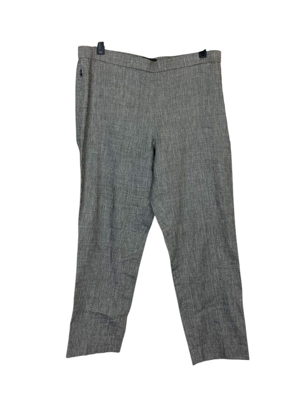 Theory gray linen pants size 10 quiet luxury